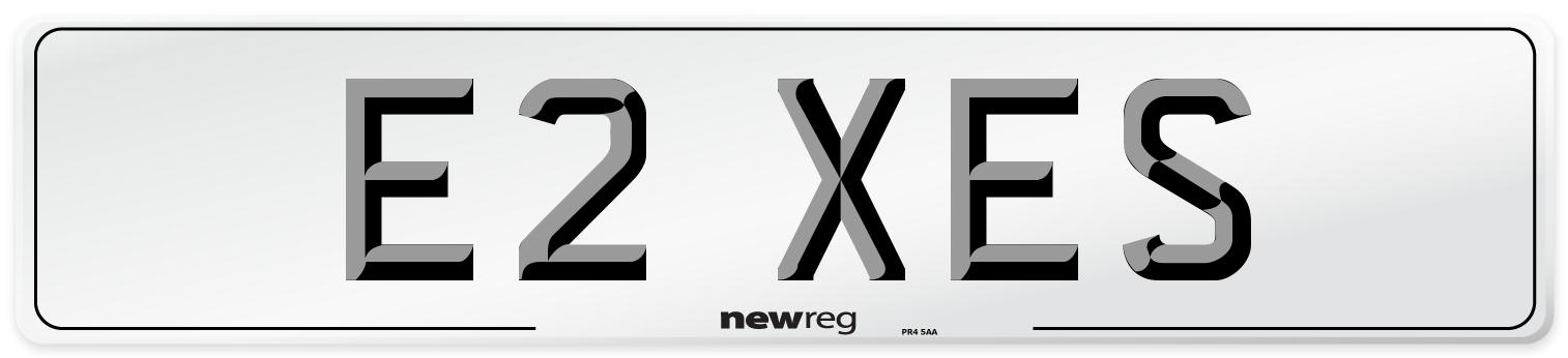 E2 XES Number Plate from New Reg